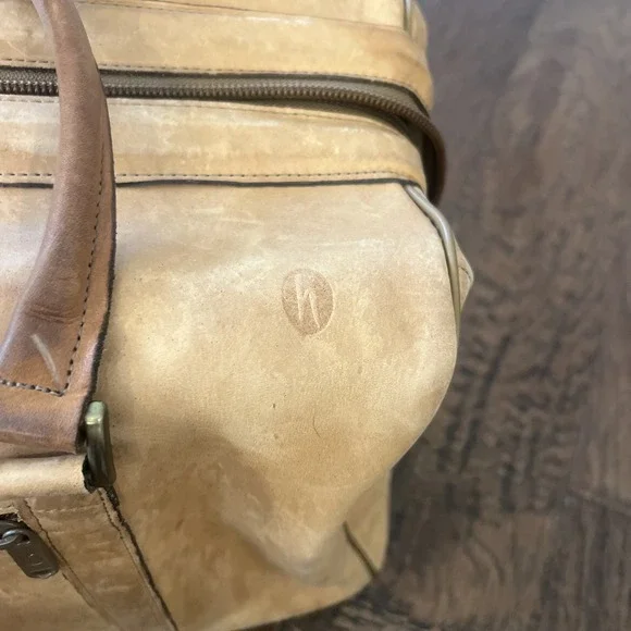 Vintage Hartmann Belting Leather Duffle Bag Doctor Carry-on Multi-purpose Tan